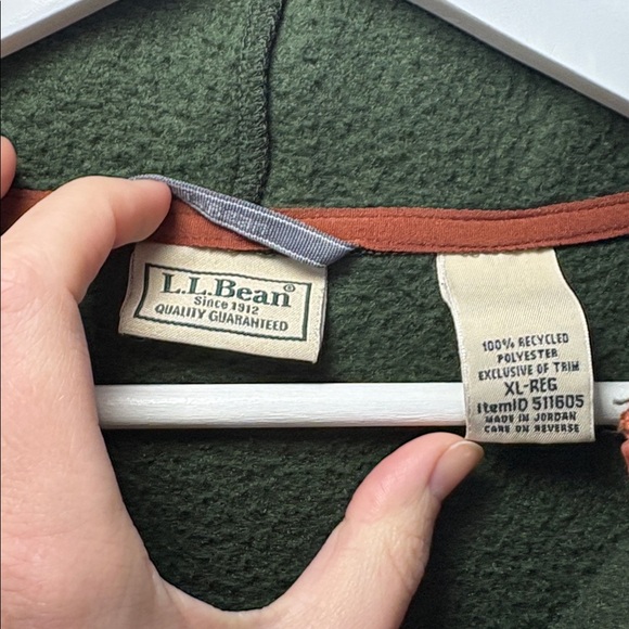 VINTAGE L.L.Bean Men's Katahdin Fleece Pullover Green Olive XL - Picture 3 of 5